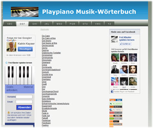 Weiter zum Playpiano Musik-Wörterbuch Weiter zum Playpiano Musik-Wörterbuch